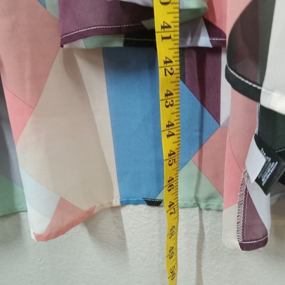 Torrid 00/0 Kimono Colorful Geometric Half Sleeve Polyester Duster - Picture 8 of 8